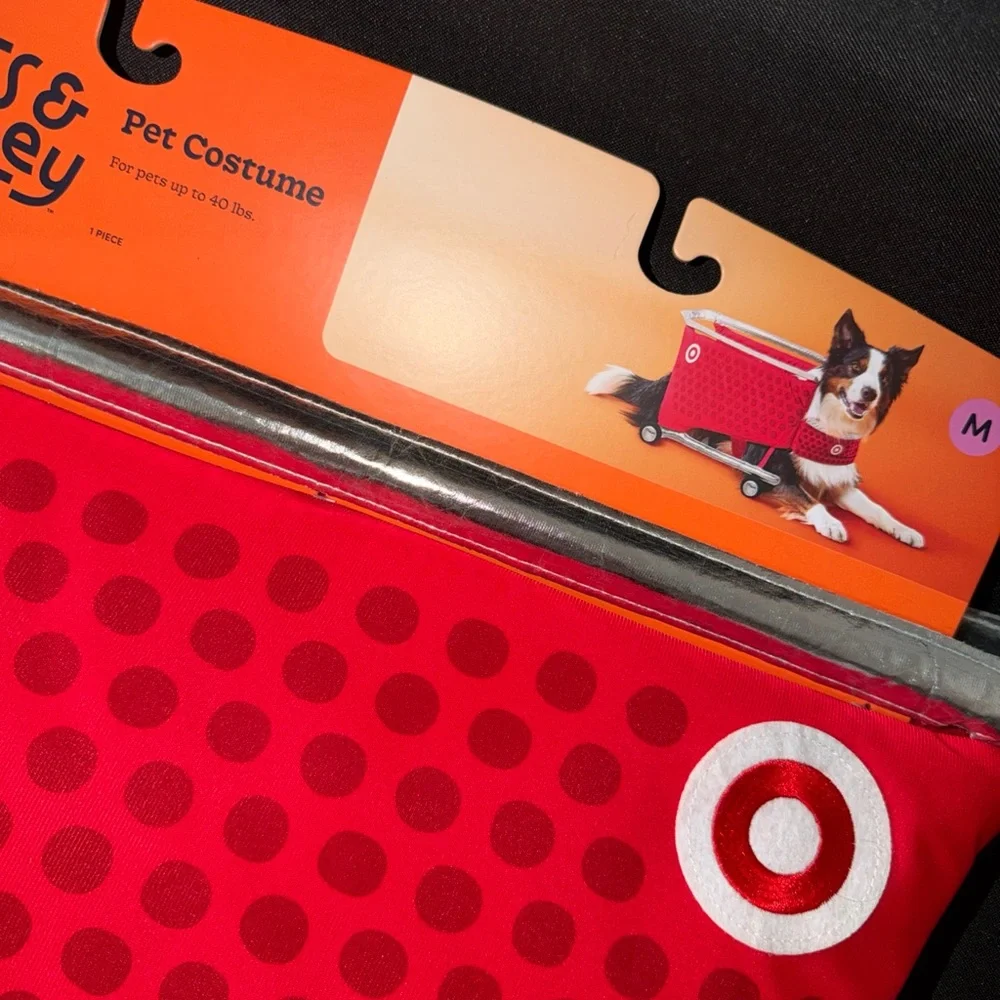 Boots & Barkley Red Target Cart Dog Costume m medium new